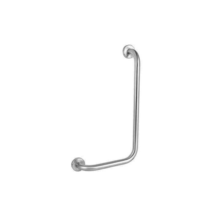 CORRIMANO ANGOLARE CON MONTANTE A DESTRA cm. 35 x 65 dx Acciaio Inox