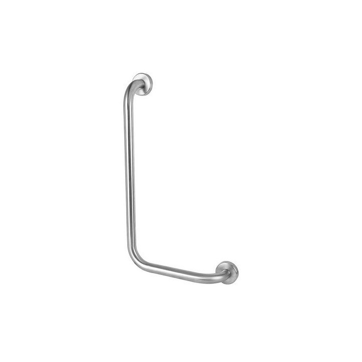 CORRIMANO ANGOLARE CON MONTANTE A SINISTRA cm. 35 x 65 sx Acciaio Inox