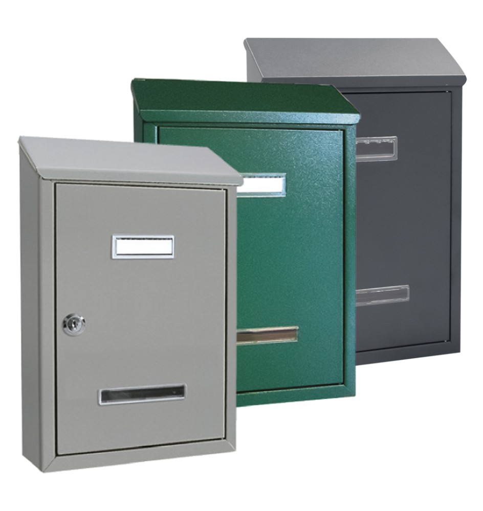 CASSETTA POSTALE 'PEONIA' cm 24,5 x 7,5 x H.36 - verde muschio