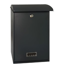 CASSETTA POSTALE 'LILLA' cm 27 x 12 x h 40,5 - grigio acciaio