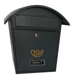 CASSETTA POSTALE 'LOBELIA' cm 36x13x h 37 - grigio acciaio