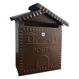 CASSETTA POSTALE 'NARCISO' cm 26x10x h 32 - rame antico