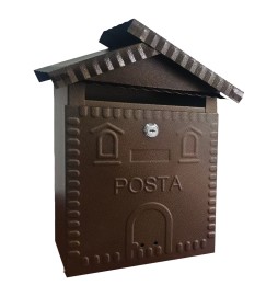 CASSETTA POSTALE 'NARCISO' cm 26x10x h 32 - rame antico