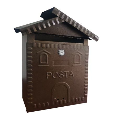 CASSETTA POSTALE 'NARCISO' cm 26x10x h 32 - rame antico