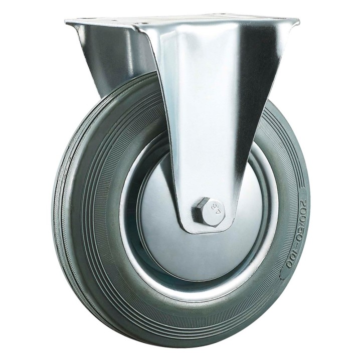 RUOTA PER CARRELLI ø mm 200 - piastra mm 135 x 110 - capacità kg 120