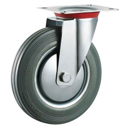 RUOTA PER CARRELLI ART. 80 ø mm 200 - piastra mm 135 x 110 - capacità kg 120