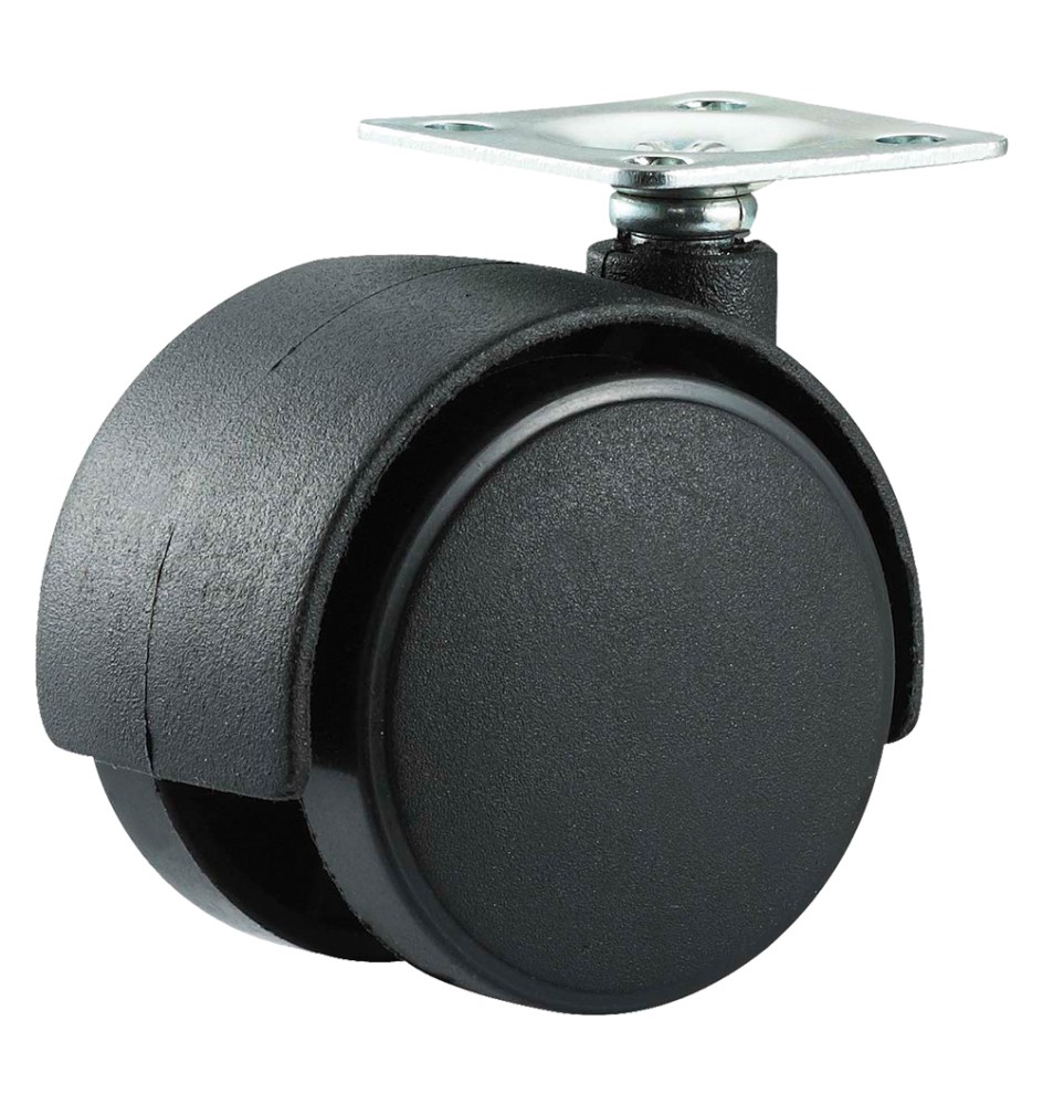 RUOTA PER MOBILI DOPPIA ø 40 - piastra mm 38 x 38 - capacità kg 25 - pz 2 BL