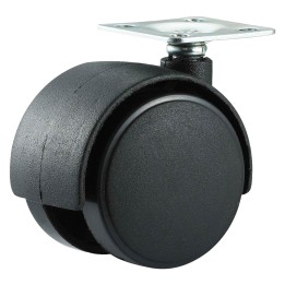 RUOTA PER MOBILI DOPPIA ø 50 - piastra mm 38 x 38 - capacità kg 30 - pz 2 BL