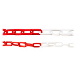 CATENA SEGNALETICA BICOLORE bianca / rossa - Ø mm. 8 x 50 x 26 x mt.5