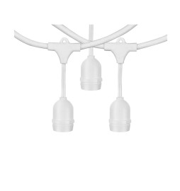 LUMINARIA 10 M CON 10 PORTALAMPADA BIANCA