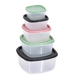 CONTENITORE PER ALIMENTI QUADRATO 'KEEPER' pz. 5