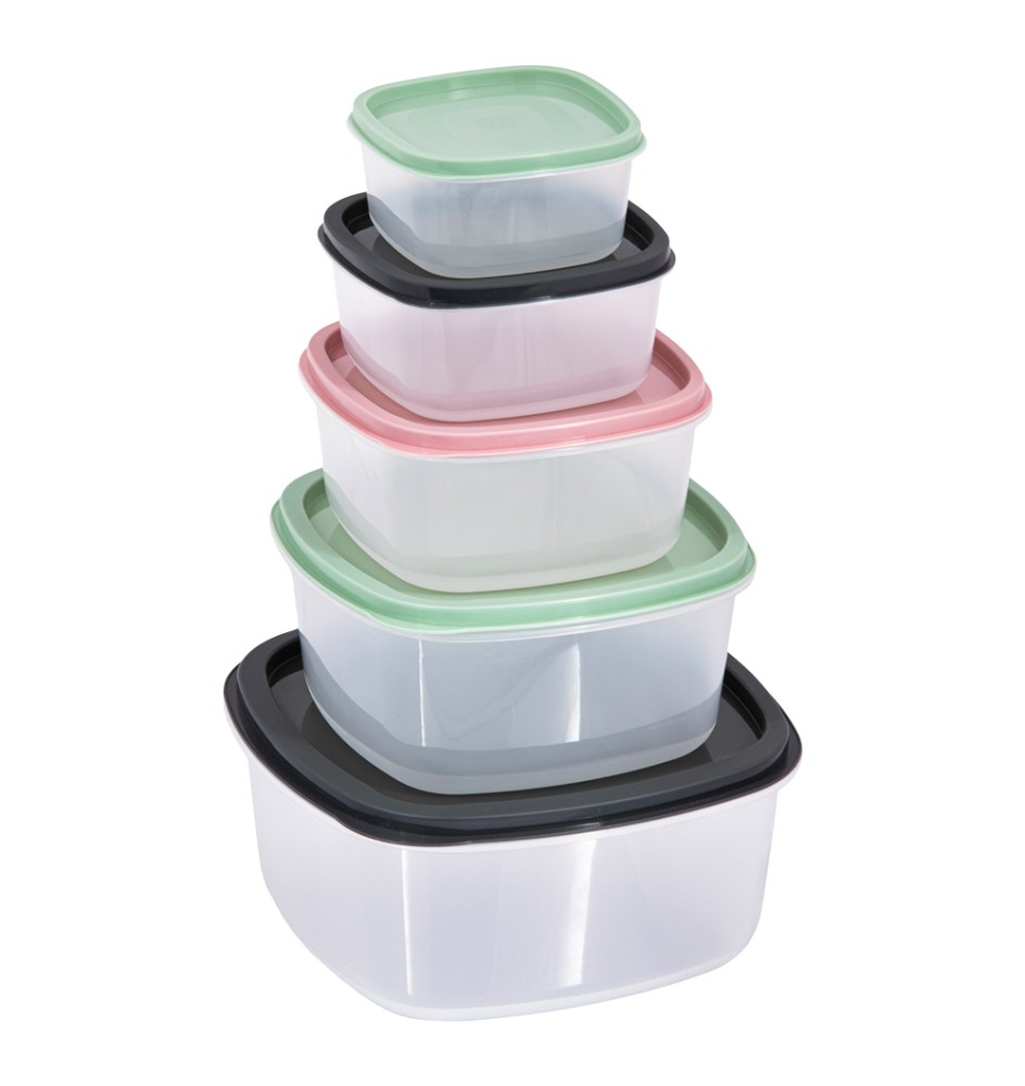 CONTENITORE PER ALIMENTI QUADRATO 'KEEPER' pz. 5