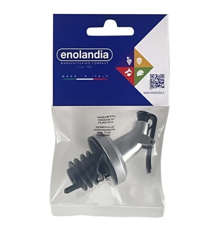 TAPPO VERSATORE CON COPERCHIO 8,5 x 3,5 cm - nero