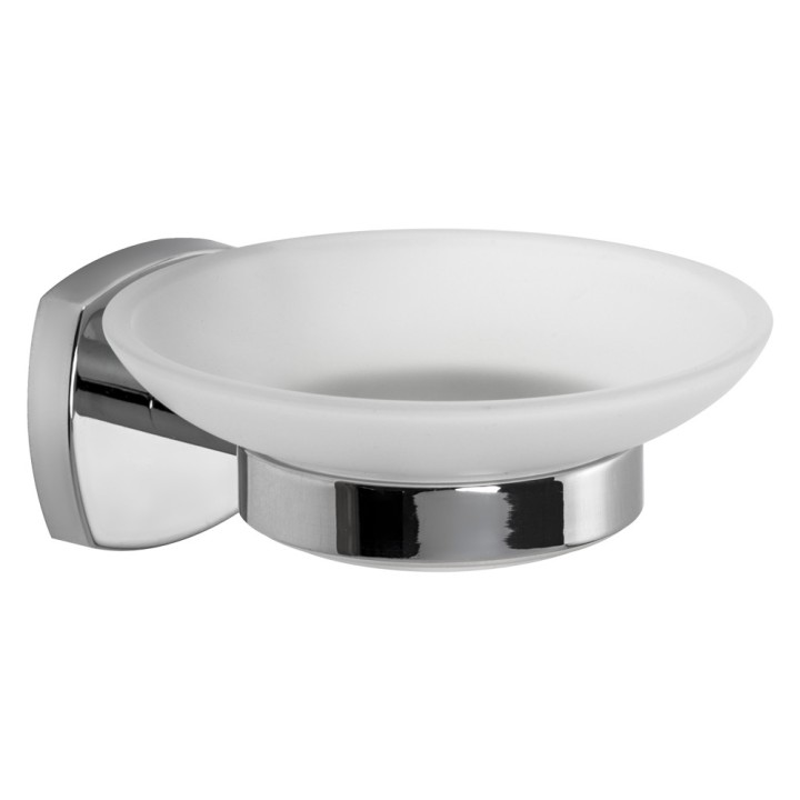 PORTA SAPONE SERIE 'STARTER' leghe metalliche - vetro opaco