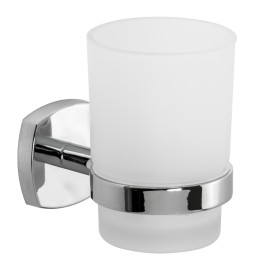 PORTA SPAZZOLINI SERIE 'STARTER' leghe metalliche - vetro opaco