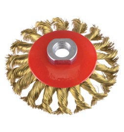 SPAZZOLA CIRCOLARE CONICA Ø mm 100 - foro M 14