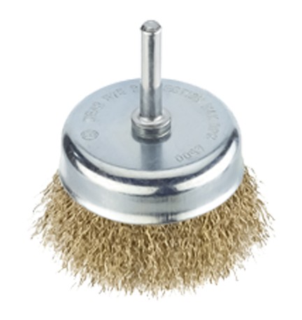 SPAZZOLA A TAZZA PER TRAPANO Ø mm 70 - gambo mm 6