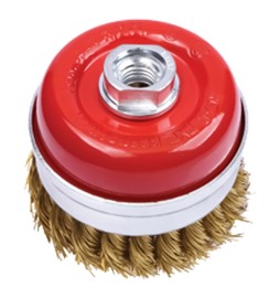 SPAZZOLA A TAZZA PER SMERIGLIATRICE Ø mm 75 - foro M 14