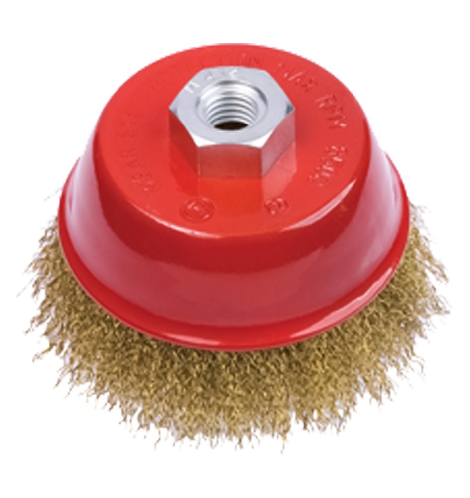 SPAZZOLA A TAZZA PER SMERIGLIATRICE Ø mm 120 - foro M 14