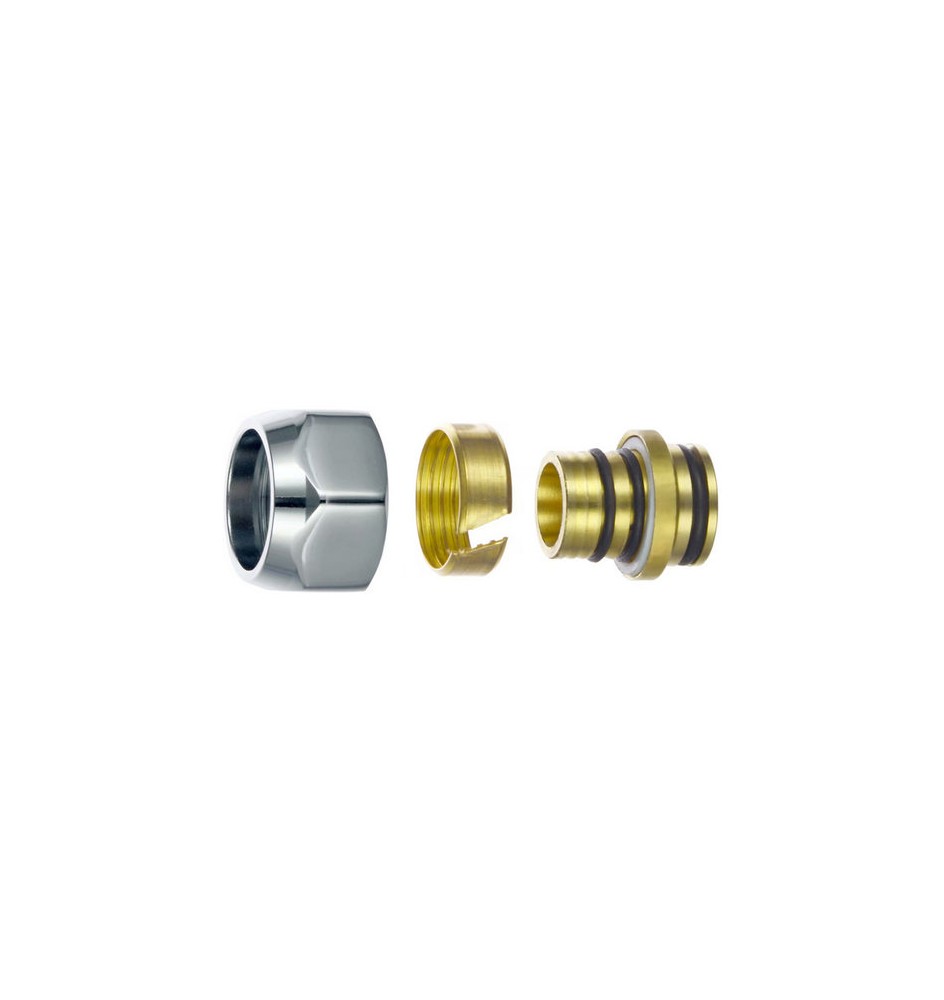 RACCORDO DADO E OGIVA PER VALVOLA E DETENTORE PER RADIATORI 24x19 D.16