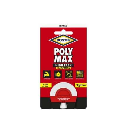 BOSTIK POLYMAX NASTRO BIAD HIGH TACK EXPRESS BIANCO