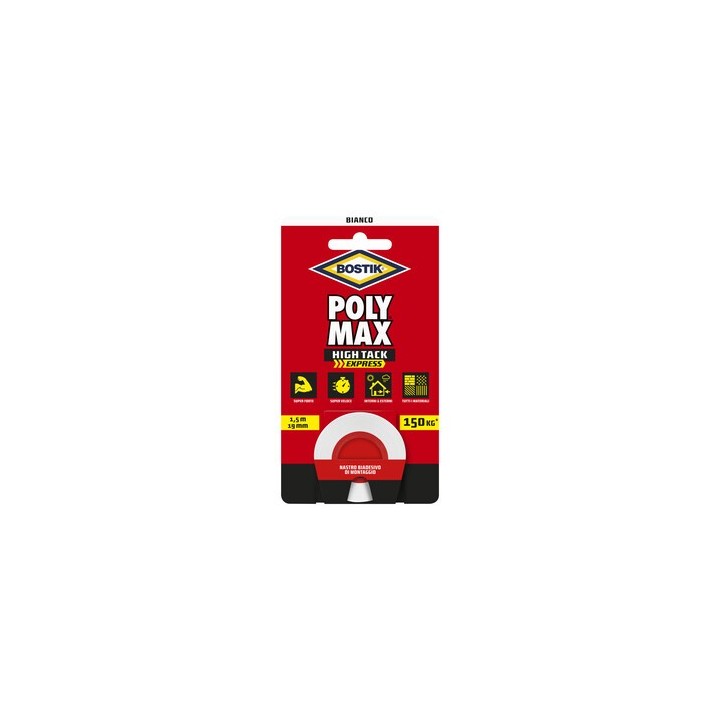 BOSTIK POLYMAX NASTRO BIAD HIGH TACK EXPRESS BIANCO