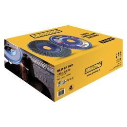 DISCO LAMELLARE PER ACCIAIO INOX ø 115 gr.120 - cf 50 pezzi