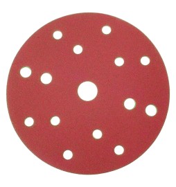 DISCO IN CARTA VELCRATO 'P64E' 15 FORI ø mm 150 x 18 - grana 180