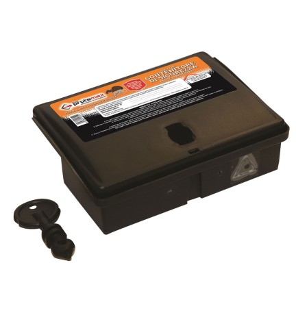 STAZIONE DI SICUREZZA PER ESCHE RODENTICIDE cm. 23 x 12 x 7 - foro Ø 5 (ratti)