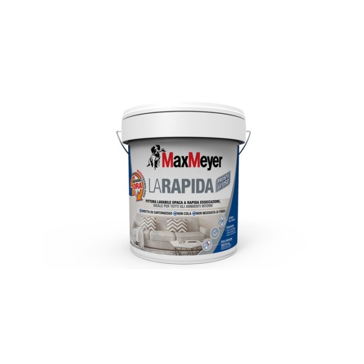 IDROPITTURA MAX LAVABILE LA RAPIDA 14 L BIANCO OPACO