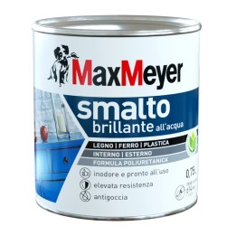 MAX SMALTO ALLACQUA POLIURETANICO BRILLANTE LT.0,750 CIOCCOLATO