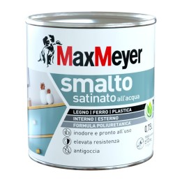 MAX SMALTO ALLACQUA POLIURETANICO SATINATO LT.0,750 MARRONE