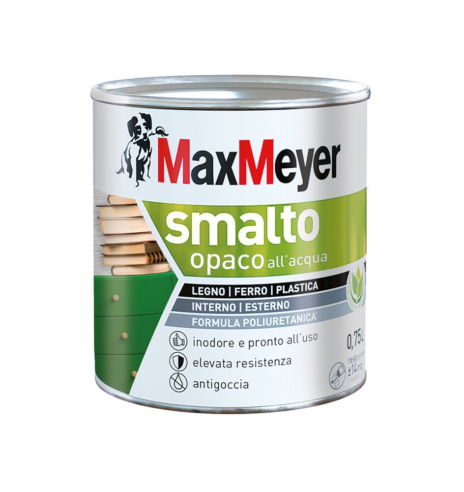 MAX SMALTO ALLACQUA POLIURETANICO OPACO LT.0,750 MARRONE