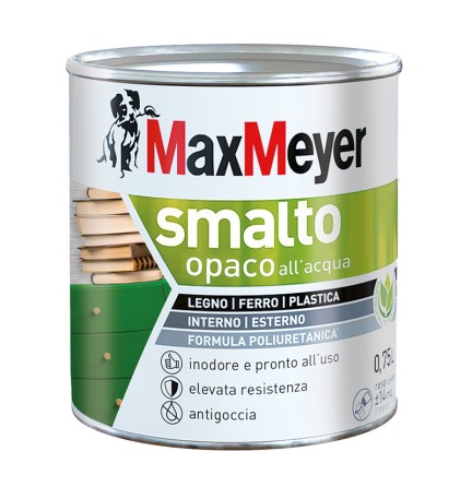MAX SMALTO ALLACQUA POLIURETANICO OPACO LT.0,750 MARRONE