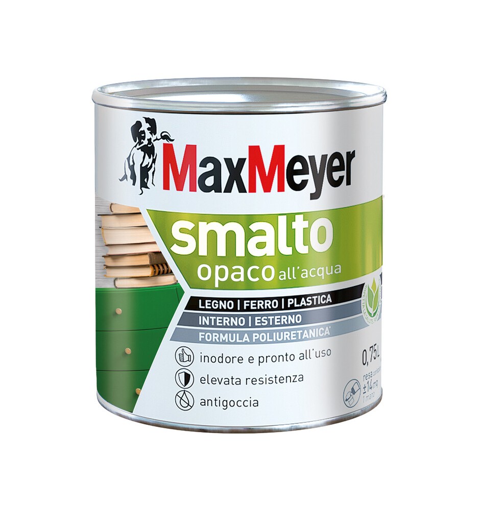 MAX SMALTO ALLACQUA POLIURETANICO OPACO LT.0,750 NERO