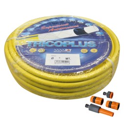 TUBO 'TRICOPLUS' CON RACCORDI mm 15 x 15 mt. 5/8 + kit raccordi