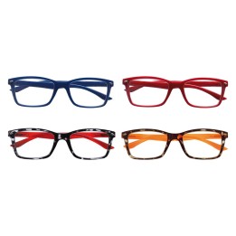 OCCHIALI PER LETTURA MODELLO 'FASHION' + 1,5 tartaruga/rosso