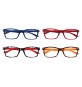 OCCHIALI PER LETTURA MODELLO 'FASHION' + 1,5 tartaruga/rosso