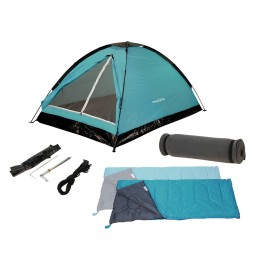 TENDA CON ACCESSORI CAMPEGGIO IN SET 5 pezzi