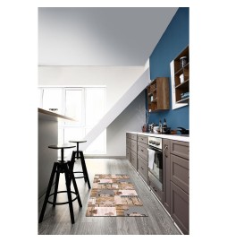 TAPPETO SPUGNA ANTISCIVOLO SERIE 'SURF FULL' Legno grigio