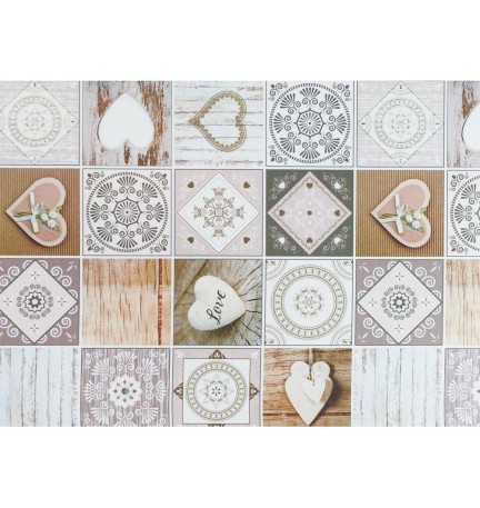 TAPPETO POLIESTERE ANTISCIVOLO SERIE 'DIGIT NEW' Legno
