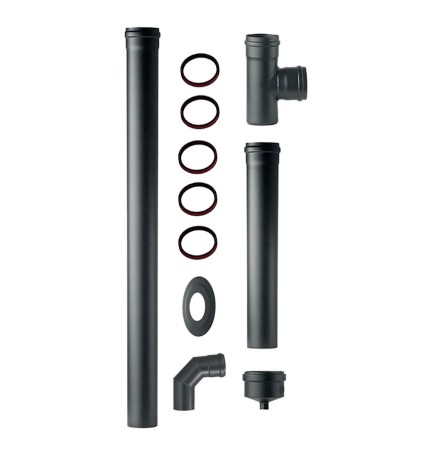 KIT 'PELLET' PER INSTALLAZIONE STUFE Ø 8 cm - totale 11 pezzi