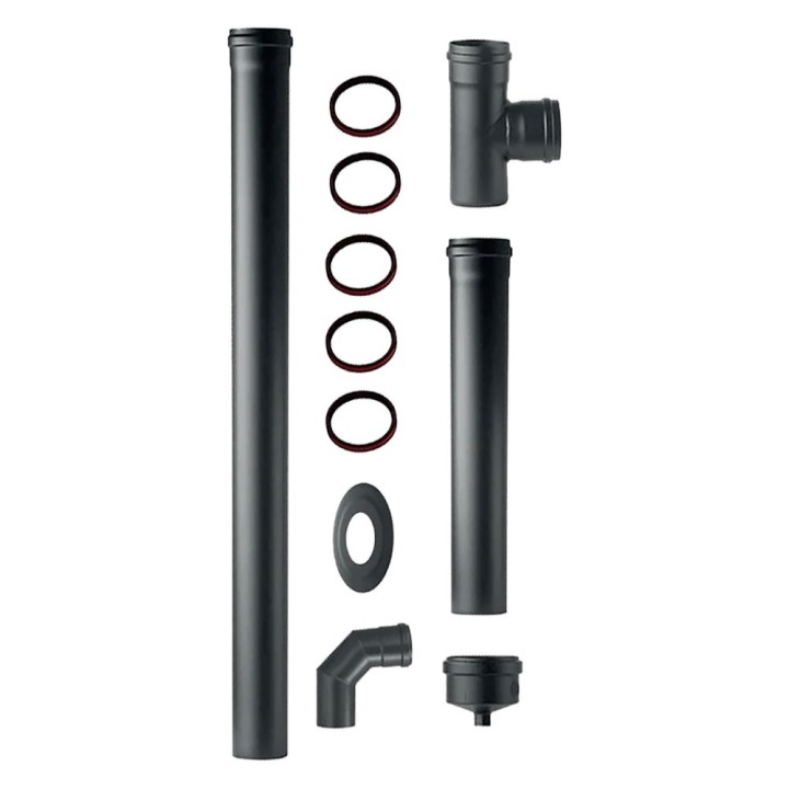KIT 'PELLET' PER INSTALLAZIONE STUFE Ø 8 cm - totale 11 pezzi