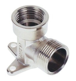 RACCORDO A STRINGERE CURVO CON FLANGIA 3 FORI 'ART. 539' 16 x 1/2 - femmina