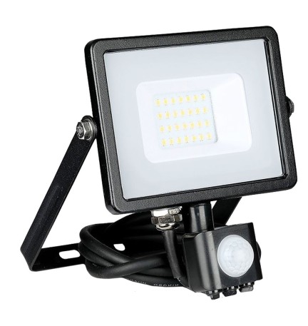 PROIETTORE A LED CON SENSORE PRESENZA 50W - mm 223 x 234 x 57 / 4250 lm