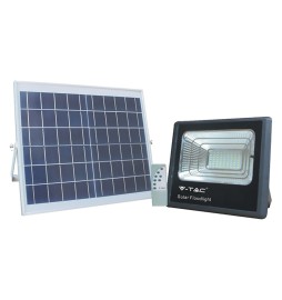 PROIETTORE A LED CON PANNELLO SOLARE 60W (pannello 20W) - cm 27,8 x 23,8 x 7...