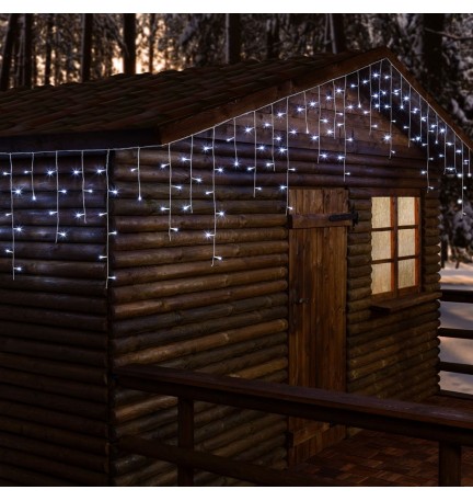 CATENA LINEARE DISCENDENTE A LED 'ICE LIGHT' 182 led l.calda - cm 504 x h.100