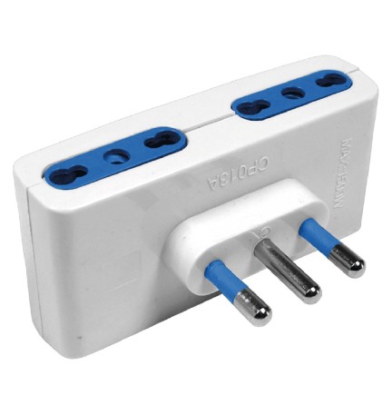 ADATTATORE QUADRUPLO art.CE49C - spina 2P + T 16A (busta appendibile)