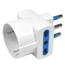 ADATTATORE TRIPLO art.CE938C - spina 2P + T 16A (busta appendibile)