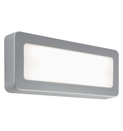 SEGNA PASSO RETTANGOLARE 'CLUB' colore alluminio - 5 watt